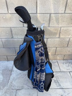 Junior Golf Bag with Clubs Set - Blue/Black
