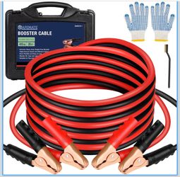 4/0 Guage 20 Ft 3000A Heavy Duty Booster Cables, Transfers Higher Voltage Than 2/0, 0, 2~12 Gauge Jumper Cables, For Heavy Duty Automotive to Jump Sta