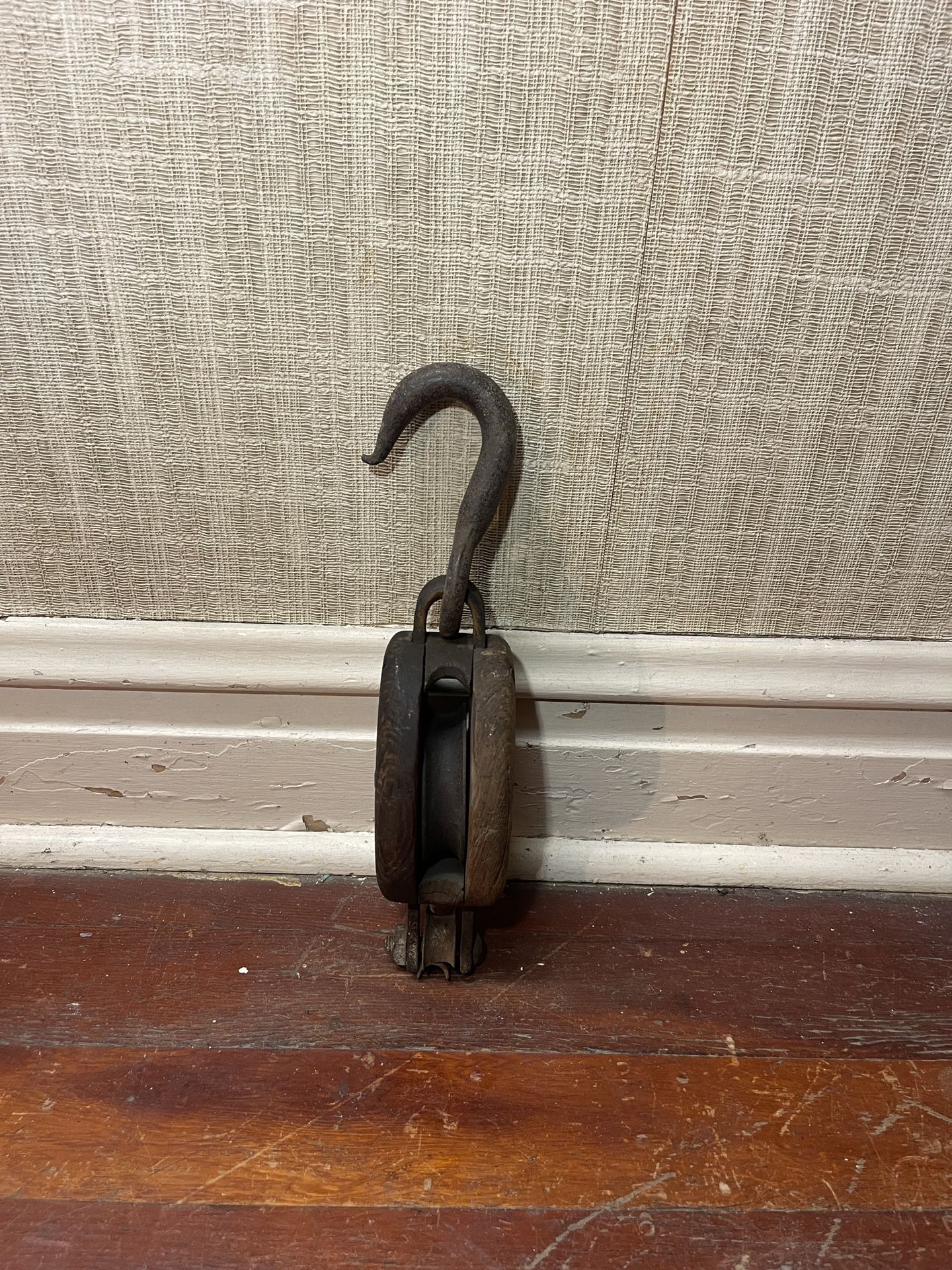 Vintage Wooden/Iron Pulley