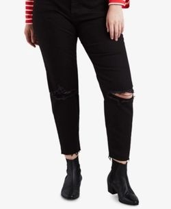 Levi high rise plus size denim black jeans