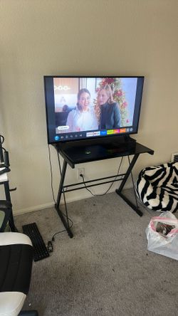 TV and Glass Table For Sale