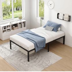 NEW JETO Metal Bed Frame W/slats,Twin Size, 18”height. Holds 3500lbs. Russell/Boulder Area