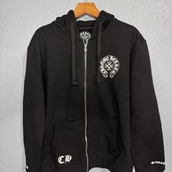 Black Chrome Hearts Zip up Hoodie
