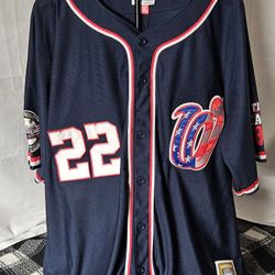 Headgear Classics Washington Black Senators Negro League Baseball Jersey Size 4XL