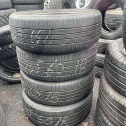 235/60/18 hankook 235/60R18 set of 4 matching used tires in great condition. 250$ for 4 tires plus tax.  Mount available but not included. Wheel align