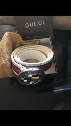 White red and green Gucci belt sz 36/38
