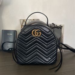 Gucci Marmont Leather Backpack