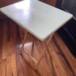 Mint Green Top Tv Tray Side Table 