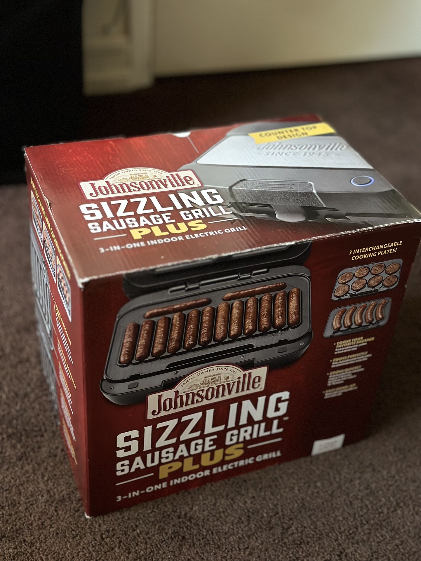  Johnsonville Sizzling Sausage Electric Indoor Grill