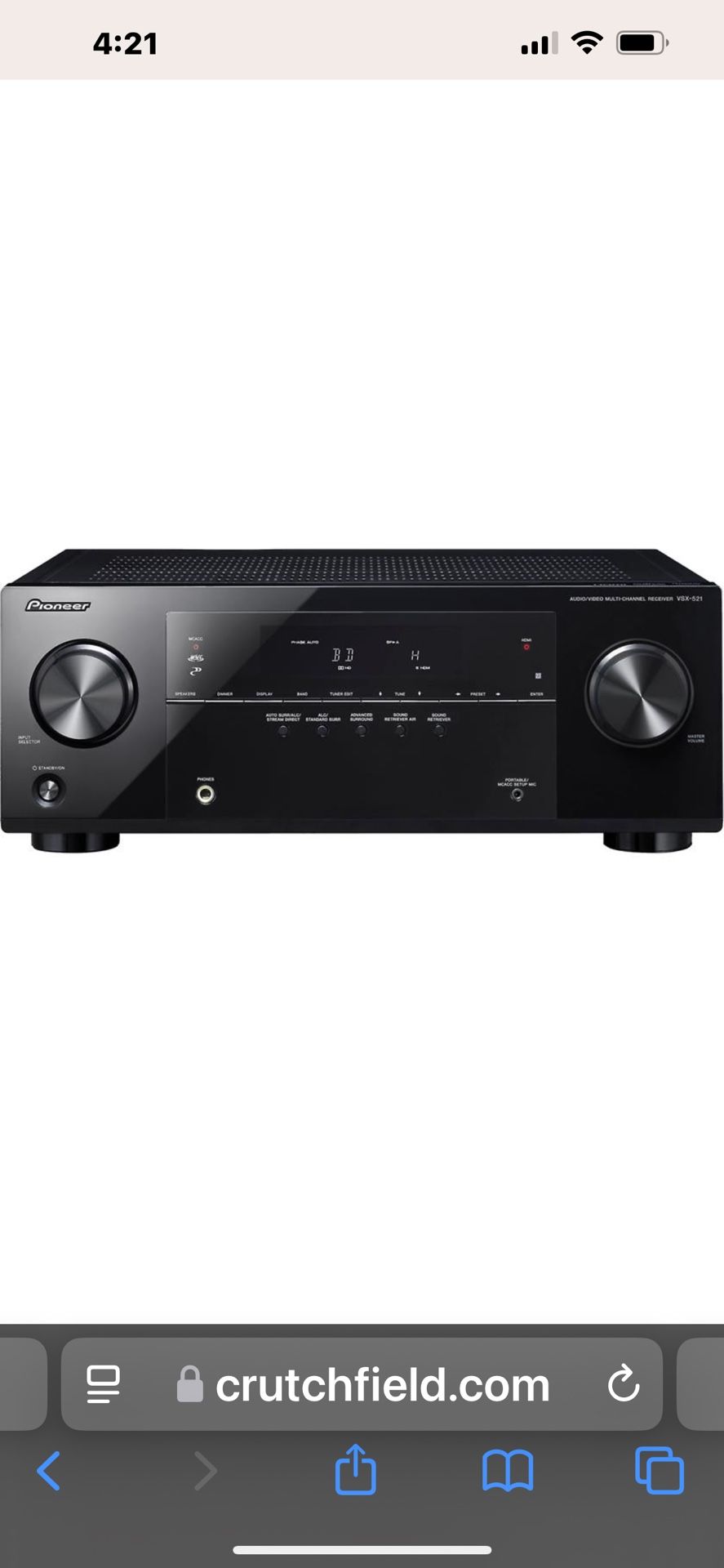 Pioneer Receiver VSX 521-K - Must Sell ASAP. New In Box