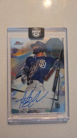2020 Topps Finest Fernando Tatis Jr. Autographed Baseball Card