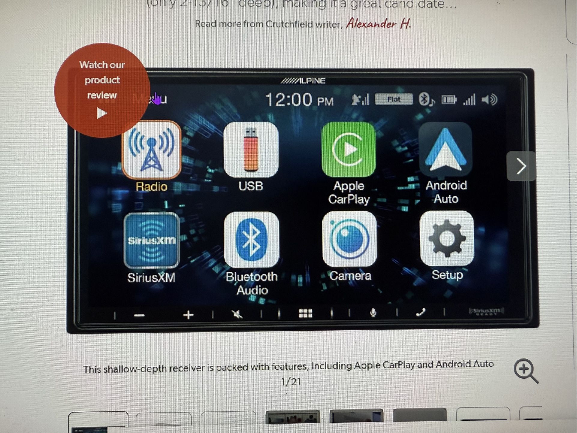 Alpine ILx-W650 Apple CarPlay and android 7inch full screen head unit