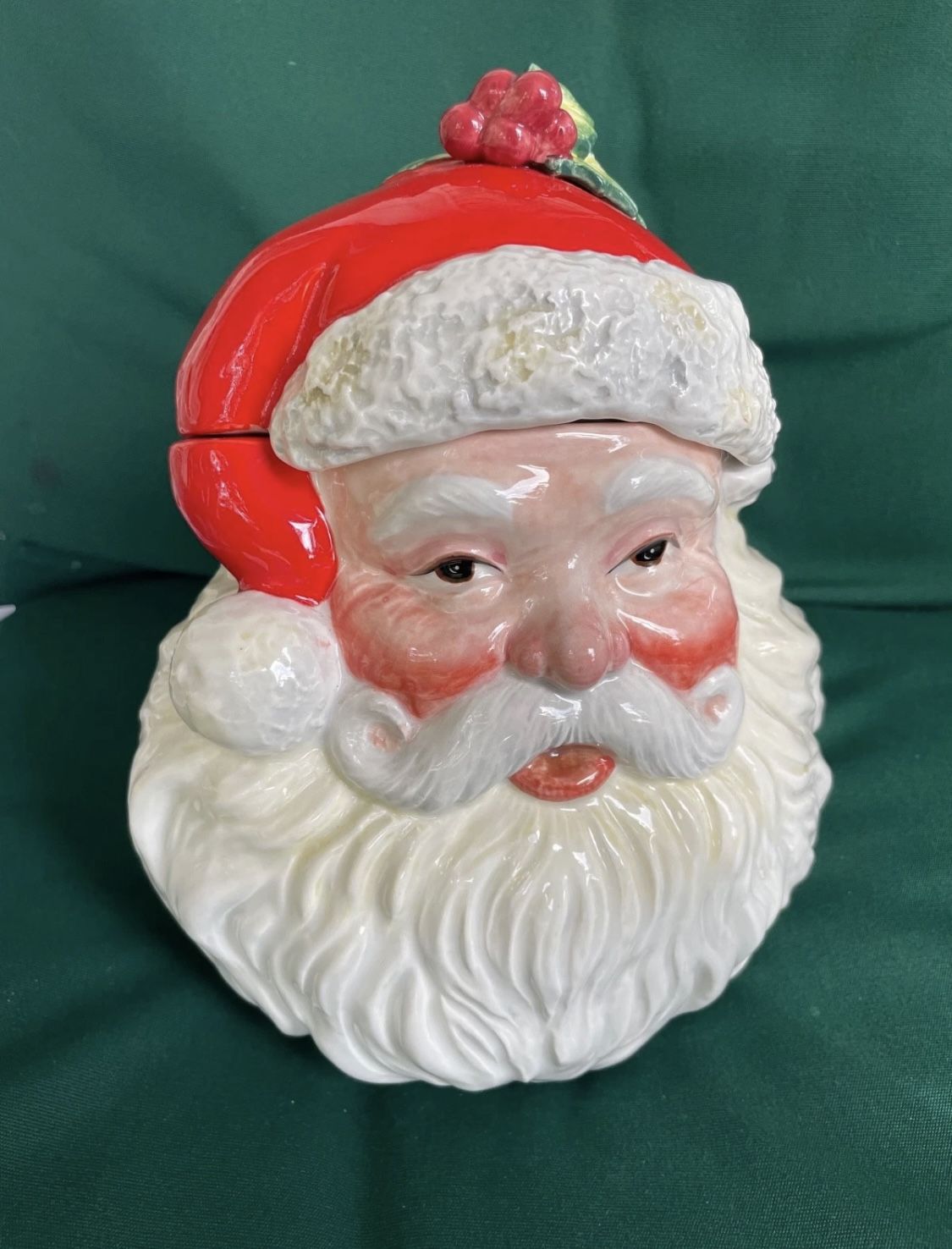 Vintage Dept 56 Xmas Santa Cookie Jar