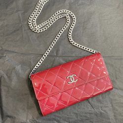 Chanel Red Patent Wallet 