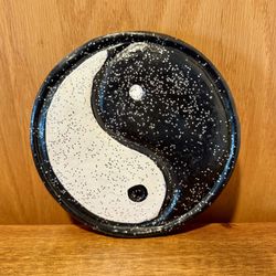 HANDMADE YIN YANG ZEN BALANCE SIGN PLAQUE WALL HANGING ART DECOR 6.5”