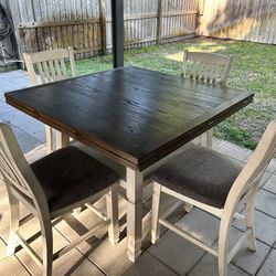 Like New Kitchen Table With Chairs And Server Table!
