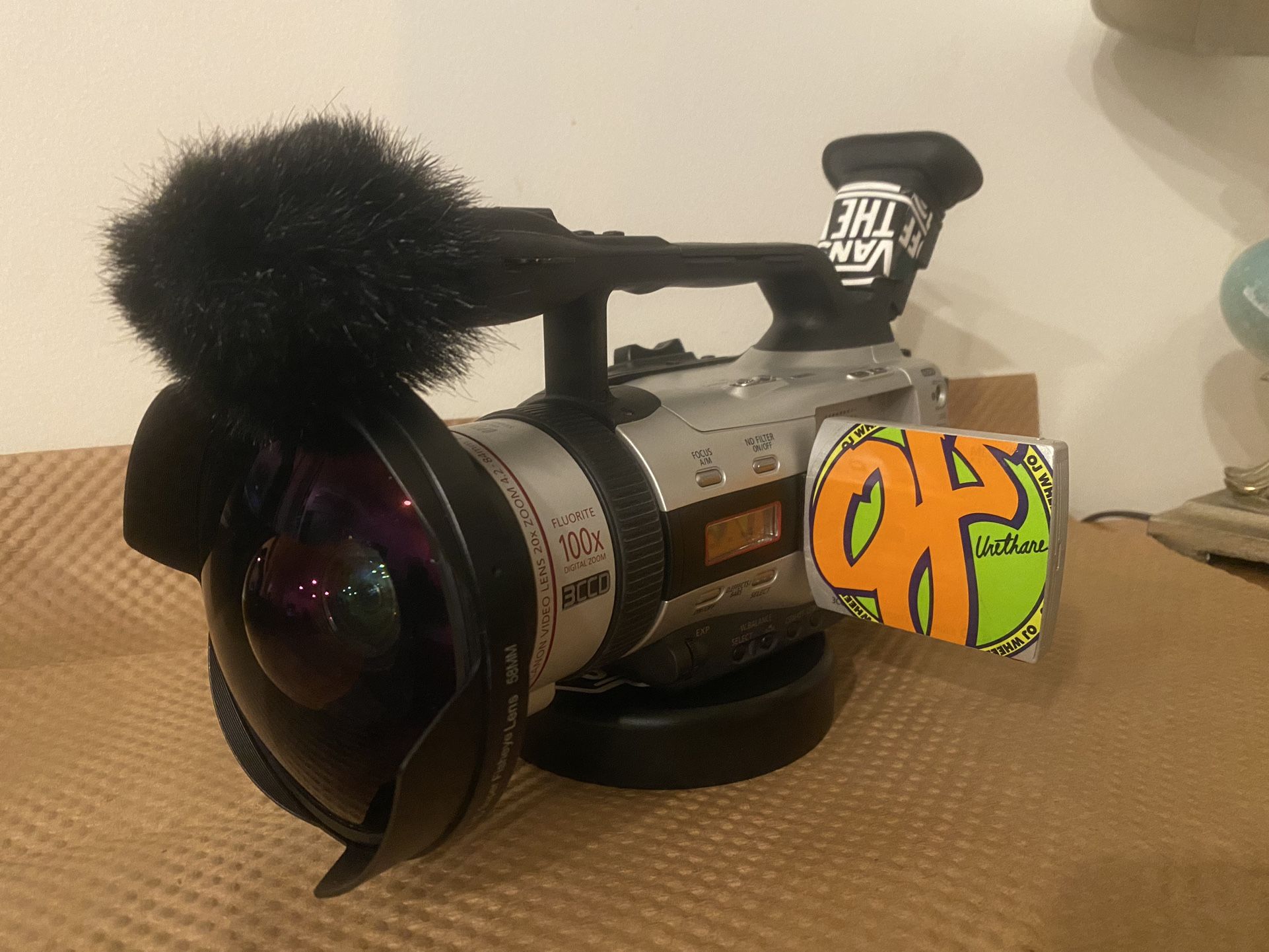 canon gl2 with opteka fisheye