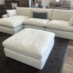 Ultra Plush Cloud Sectional With Ottoman 