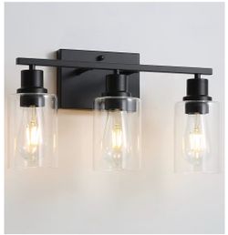 🚨NEW Matte Black 3-Light Vanity Light – Modern Farmhouse Fixture🔥