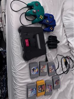 Original Nintendo 64 console and games