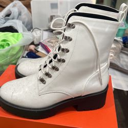 Women’s White Platform Boots