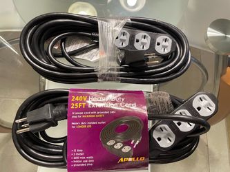 Apollo 240V Heavy Duty 25FT Extension Cord
