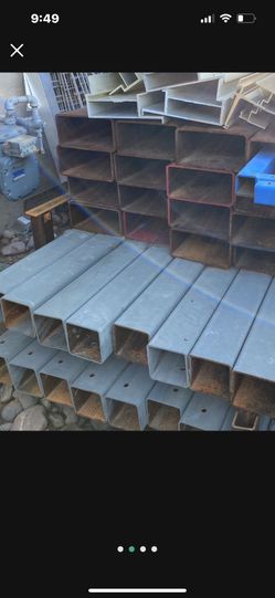 Steel tubes for sale, 4 x 4, and 8 x 4 tubes 150$ Each 