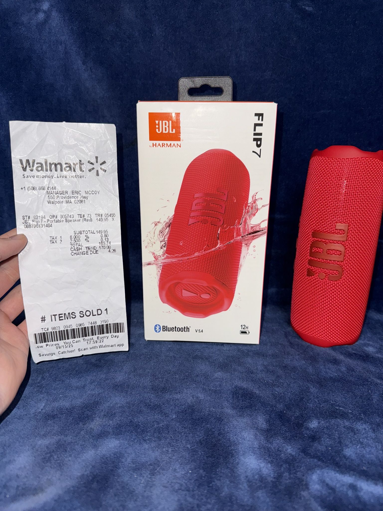 JBL Flip 7-Red Portable Speaker