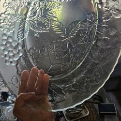Large Clear Glass Plate 