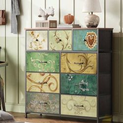 Shipping Only Available For Free / 9-Drawer Fabric Dresser, Tall Storage Tower For Bedroom, Hallway, Entryway, Closet, Chest Organizer Unit