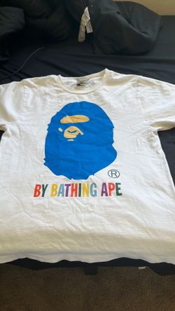 Blue and white Bape shirt