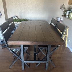 Wood Table W/ 4 Chairs