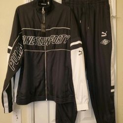 Puma XTG Tracksuit Men Size L Black White