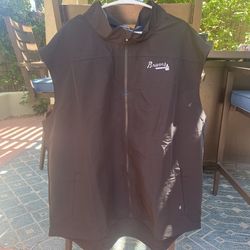 New Cutter & Buck Men's Atlanta Braves Charter Full-Zip Vest 4XB