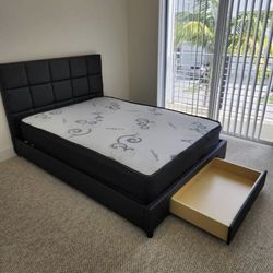 Queen Bed Whit Mattress - Cama Queen Con Colchón 