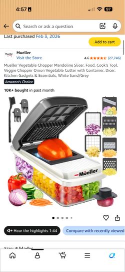 Mueller Vegetable Chopper Mandoline Slicer