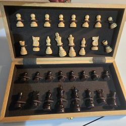 Vintage Wooden Chess Set 