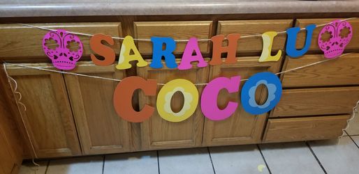 Coco Birthday Party Decorations - Name Banner & COCO banner