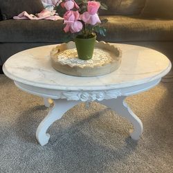 Antique Marble Top Coffee Table 