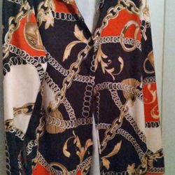 Brand New Red, Black And Gold Blouse 