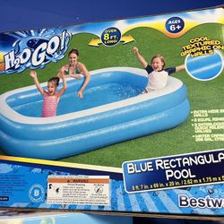 Blue Rectangular Pool