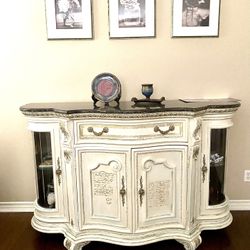 Elegant Vintage Buffet / Sideboard Cabinet – 64” x 25” x 41