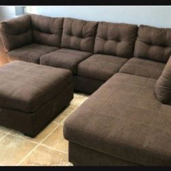 Small Dark Brown Sectional Couch 👉 Brand New 💯 L Shape Living Room 💥