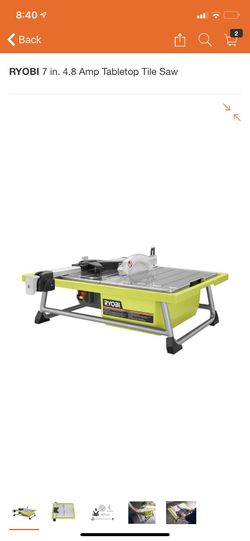 Ryobi table tile saw