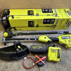 Ryobi 40v HP Brushless 16” String Trimmer with 4Ah Battety and Charger