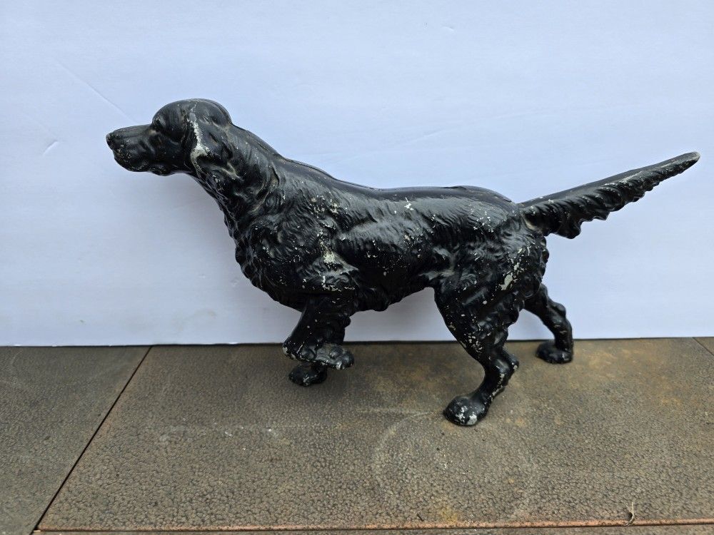 Vintage Cast Metal Irish Setter Coin Bank