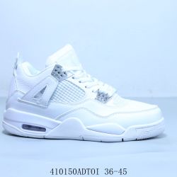 Nike Air Jordan 4 mid top white shoes