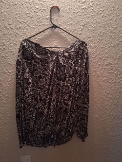 Black and Beige flower top 3xl women's