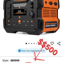 Generac 1086Wh Portable Power Station with Lithium-Ion Battery - Clean, Emission-Free Power - Wirless Charging Pad and Compact Design - Camping, RV, I