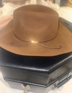 Tan Felt Cowboy Hat with Braided Band